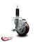Service Caster 3.5'' Maroon Poly Swivel 1-1/8'' Expanding Stem Caster with Brake SCC-EX20S3514-PPUB-MRN-TLB-118 - alternate 4